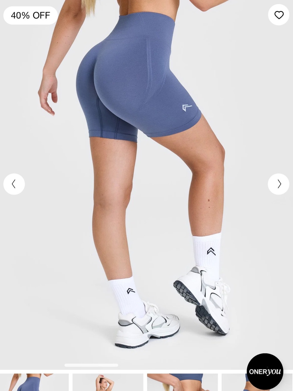 Oner Active Blue Effortless Seamless Biker Shorts Small